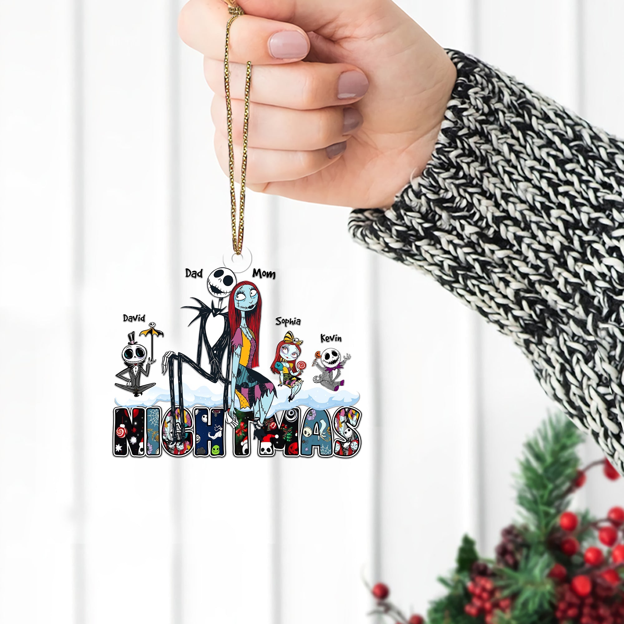 Personalized Gifts For Family Horror Christmas Ornament 05OHDT211124 - Image 3