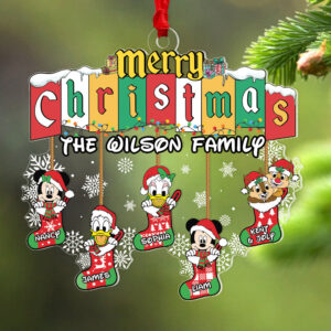 Personalized Gifts For Family Ornament, Cute Stockings 03qhpu160824