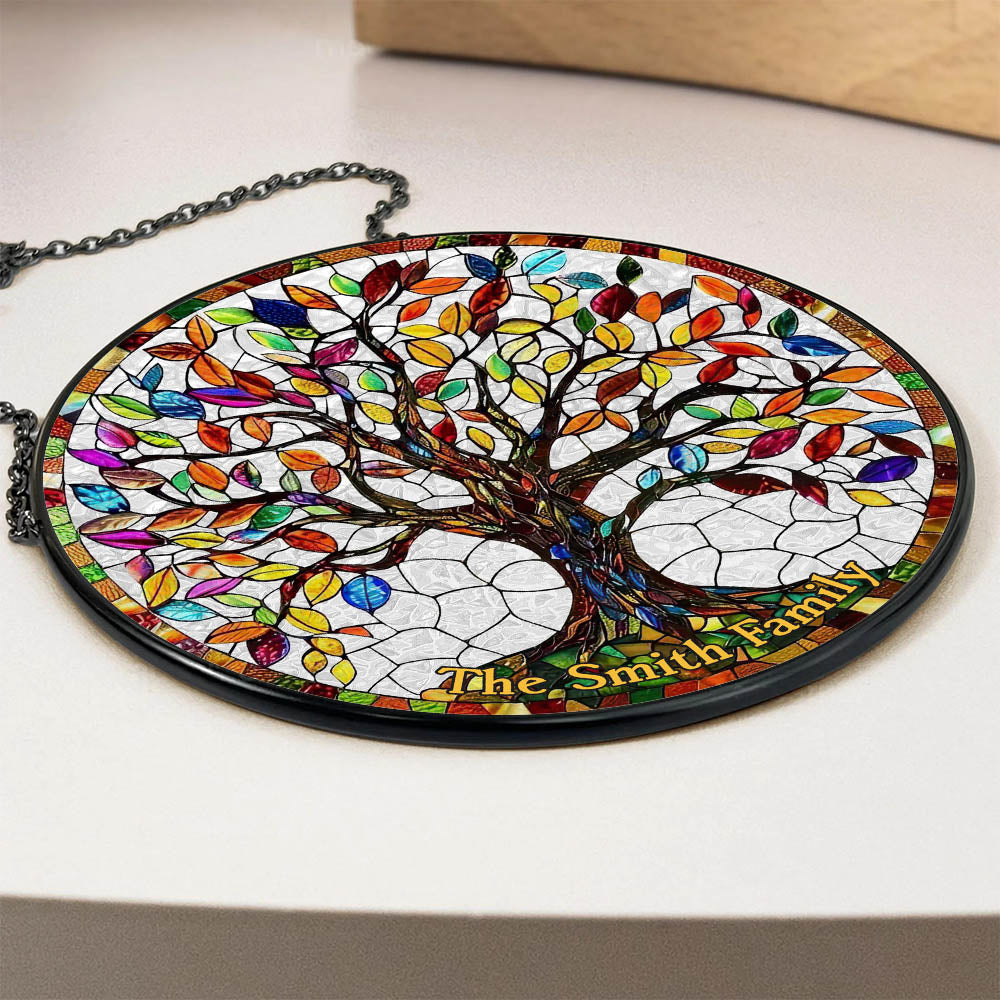 Personalized Gifts For Family Stained Glass 05acdt250824 Family Tree - Image 4