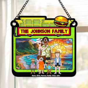 Alternative view of Personalized Gifts For Family Suncatcher Ornament Happy Family 01ACDT100225HG