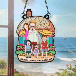 Alternative view of Personalized Gifts For Family Suncatcher Ornament, Love Makes A Family 04tgpu120225hg