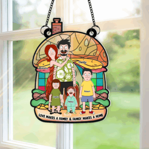 Personalized Gifts For Family Suncatcher Ornament, Love Makes A Family 04tgpu120225hg