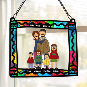 Personalized Gifts For Family Window Hanging Suncatcher Ornament 02ACDT040225HG