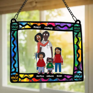 Alternative view of Personalized Gifts For Family Window Hanging Suncatcher Ornament 02ACDT040225HG