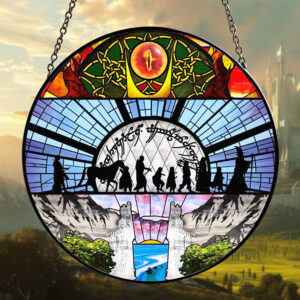 Personalized Gifts For Fantasy Novel & Movie Fans Stained Glass Ornament, Various Locations Suncatcher 01qhtn130924