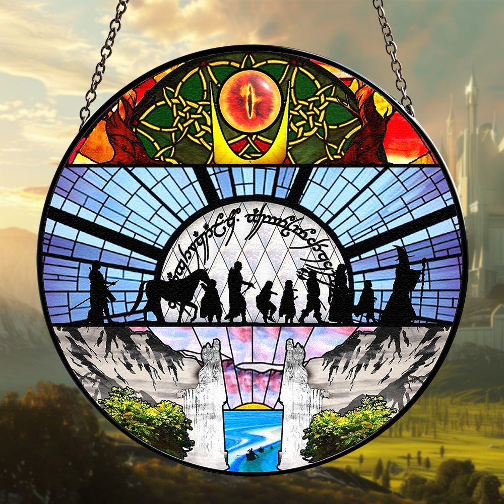 Personalized Gifts For Fantasy Novel & Movie Fans Stained Glass Ornament, Various Locations Suncatcher 01qhtn130924