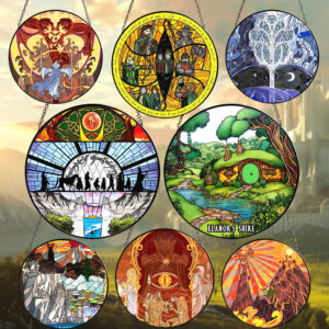 Alternative view of Personalized Gifts For Fantasy Novel & Movie Fans Stained Glass Ornament, Various Locations Suncatcher 01qhtn130924