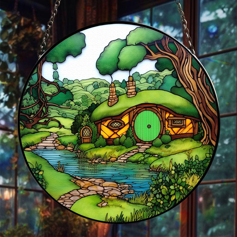 Personalized Gifts For Fantasy Novel & Movie Fans Stained Glass Ornament, Various Locations Suncatcher 01qhtn130924 - Image 4