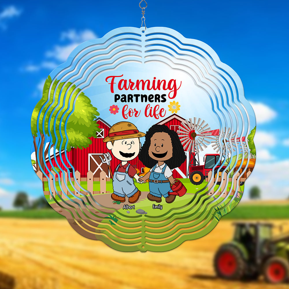 Alternative view of Personalized Gifts For Farmer Couple Wind Spinner 01kaqn220125hg