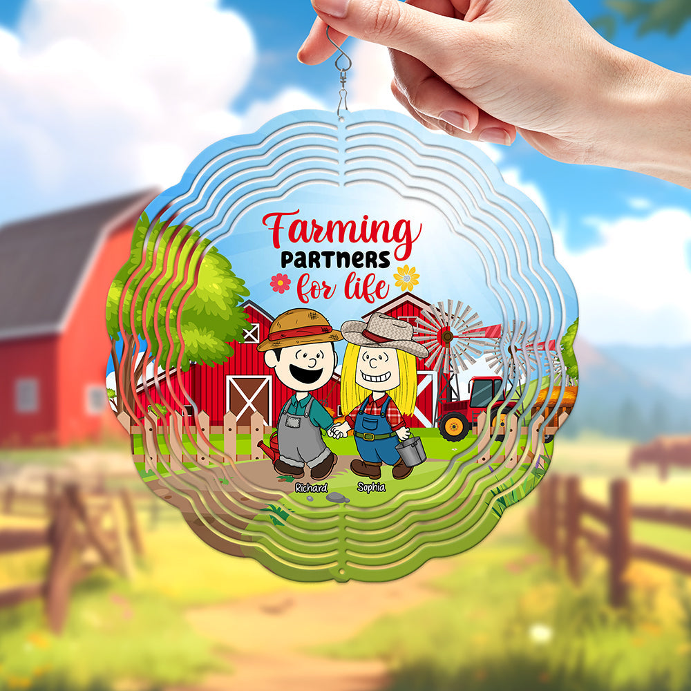 Personalized Gifts For Farmer Couple Wind Spinner 01kaqn220125hg