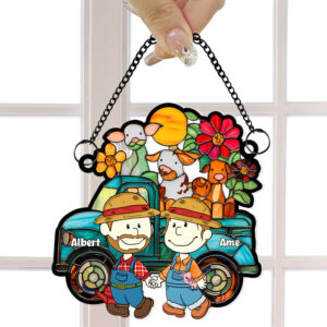 Alternative view of Personalized Gifts For Farmer Couples Suncatcher Ornament Farm Sweet Farm 01KALU140125HG