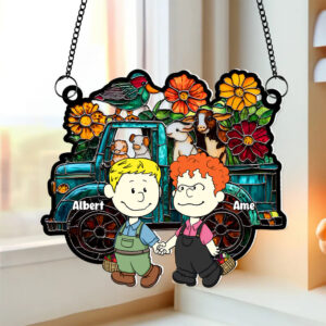Personalized Gifts For Farmer Couples Suncatcher Ornament Farm Sweet Farm 01KALU140125HG