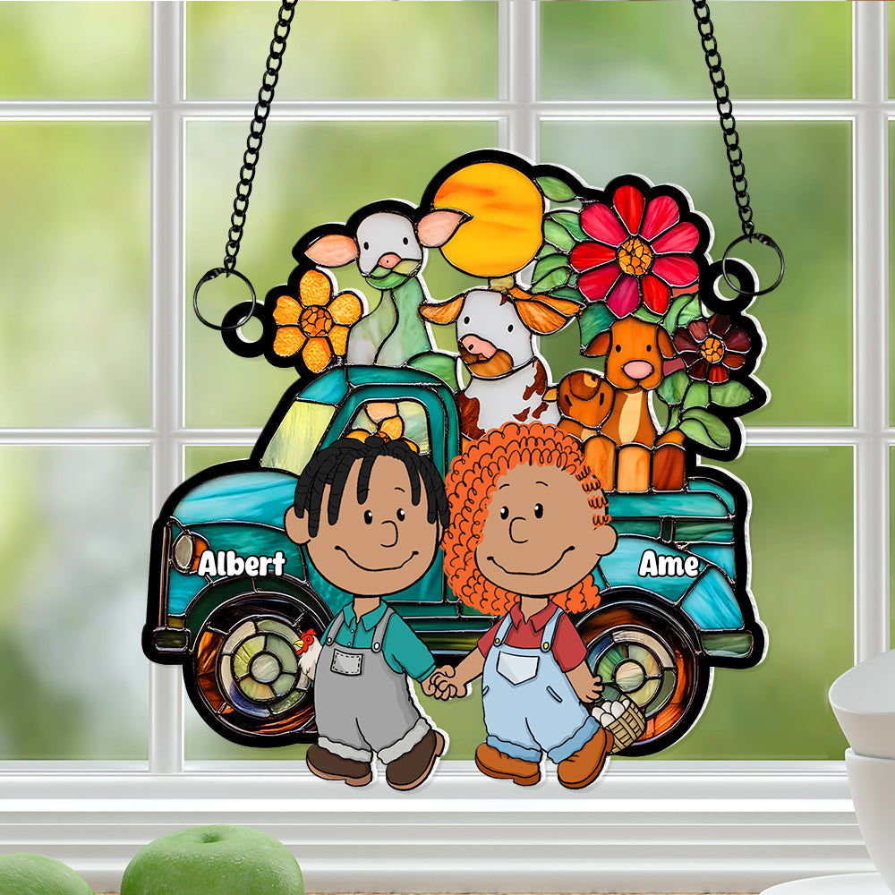 Personalized Gifts For Farmer Couples Suncatcher Ornament Farm Sweet Farm 01KALU140125HG - Image 3