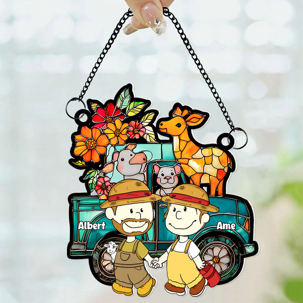 Personalized Gifts For Farmer Couples Suncatcher Ornament Farm Sweet Farm 01KALU140125HG - Image 4