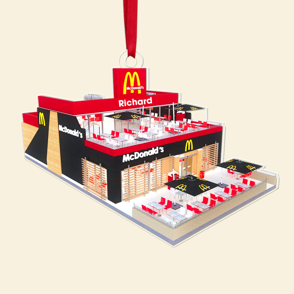 Alternative view of Personalized Gifts For Fast Food Lovers Acrylic Ornament 01kaqn261124