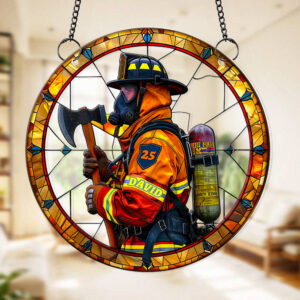 Alternative view of Personalized Gifts For Firefighter Suncatcher Ornament 05ACDT280824