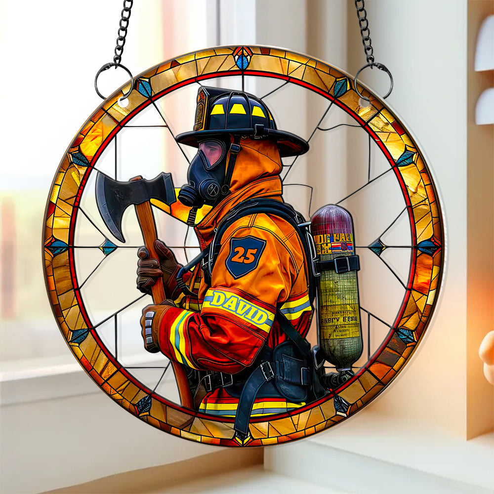 Personalized Gifts For Firefighter Suncatcher Ornament 05ACDT280824 - Image 4