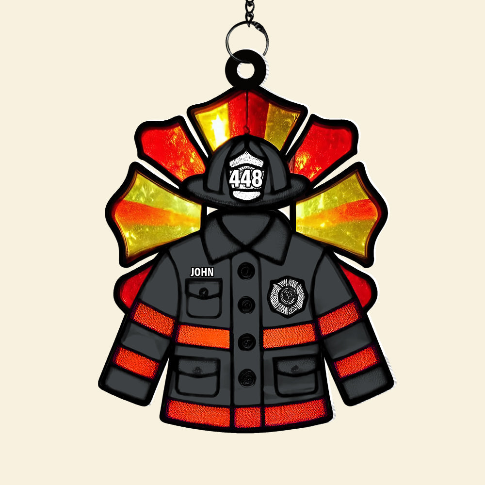 Personalized Gifts For Firefighters Suncatcher Ornament 03ohtn261224 - Image 4