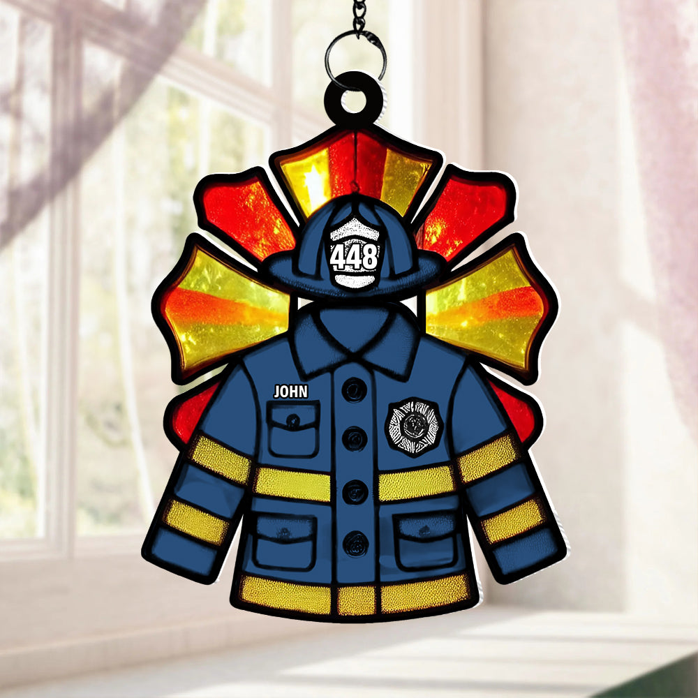 Personalized Gifts For Firefighters Suncatcher Ornament 03ohtn261224 - Image 3