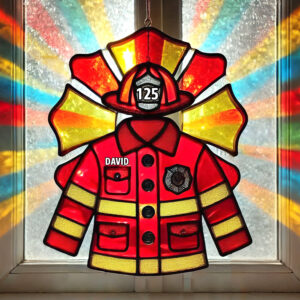 Alternative view of Personalized Gifts For Firefighters Suncatcher Ornament 03ohtn261224