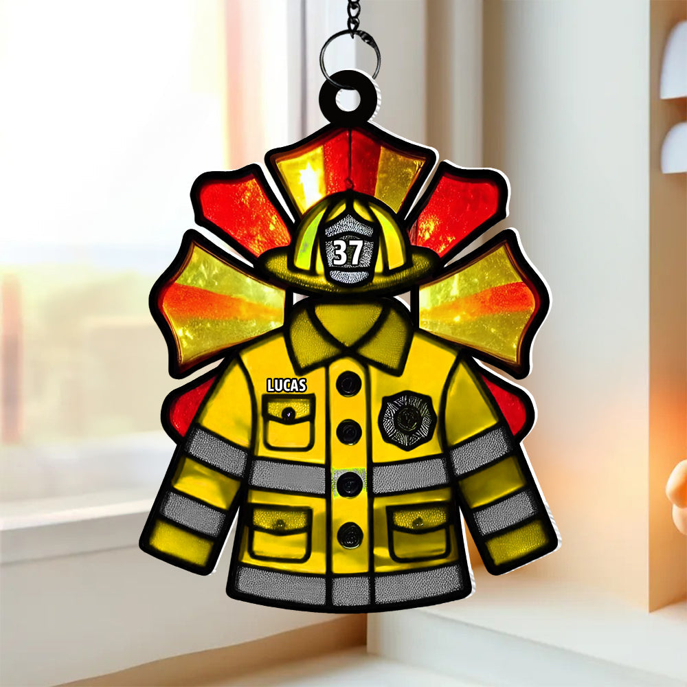 Personalized Gifts For Firefighters Suncatcher Ornament 03ohtn261224