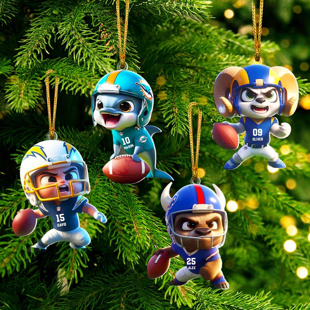 Alternative view of Personalized Gifts For Football Lovers Christmas Ornament 01HUMH221124