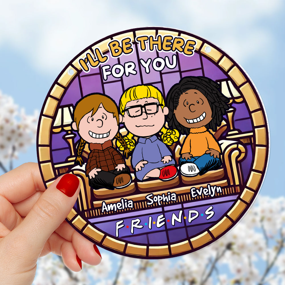 Alternative view of Personalized Gifts For Friend Stained Glass Besties Will Always Be There 01QHDT071224HH