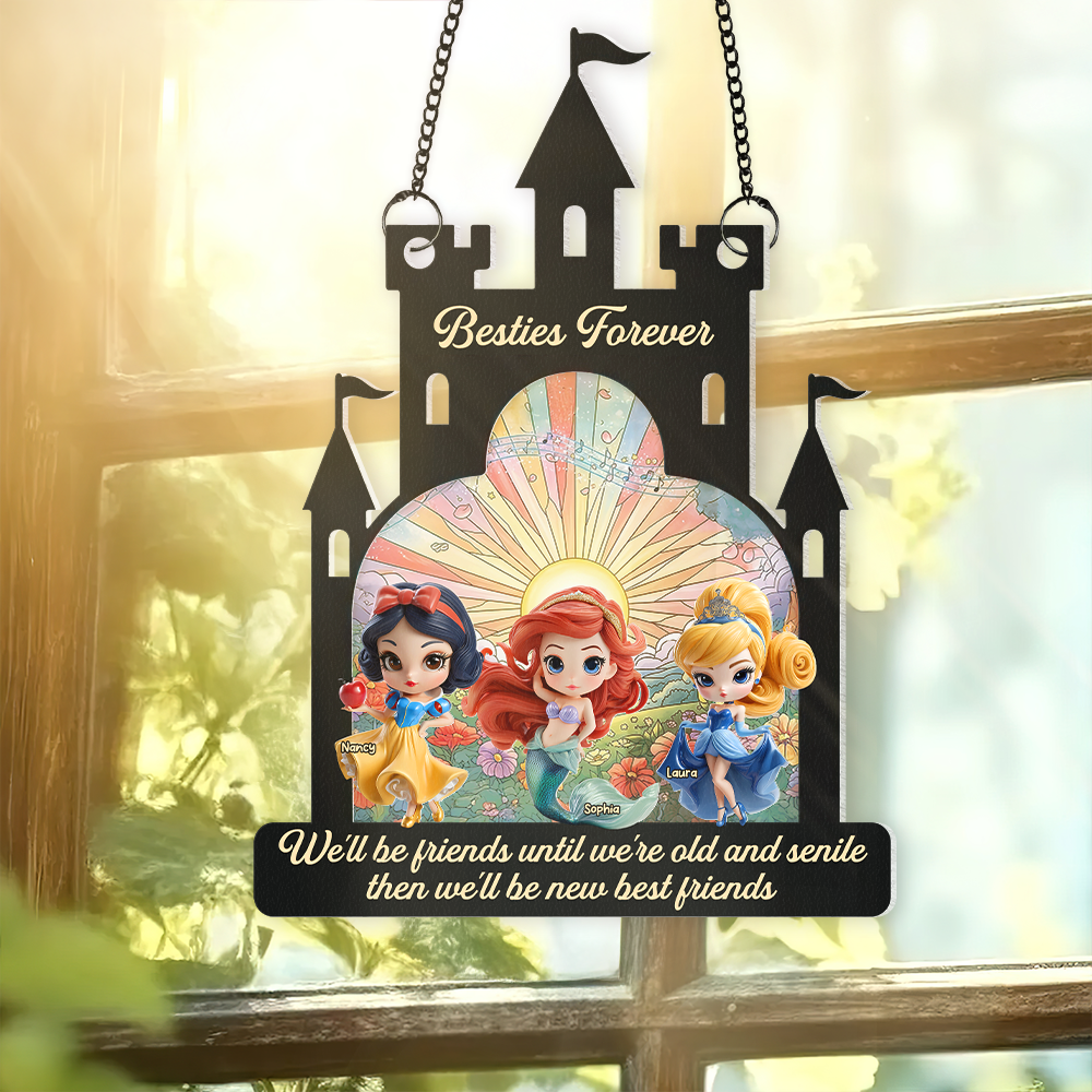 Personalized Gifts For Friend Suncatcher Ornament, Princess Lovers 04TGPU080725 - Image 3