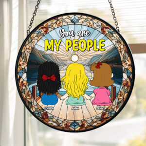 Personalized Gifts For Friends Stained Glass Ornament 03qhtn071224hg You Are My People