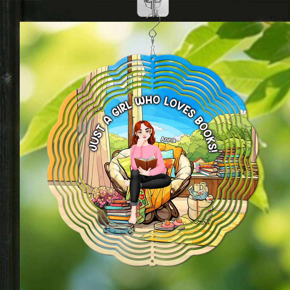 Personalized Gifts For Girl Book Lover 3D Wind Spinner 02XQLU181224PA - Image 3