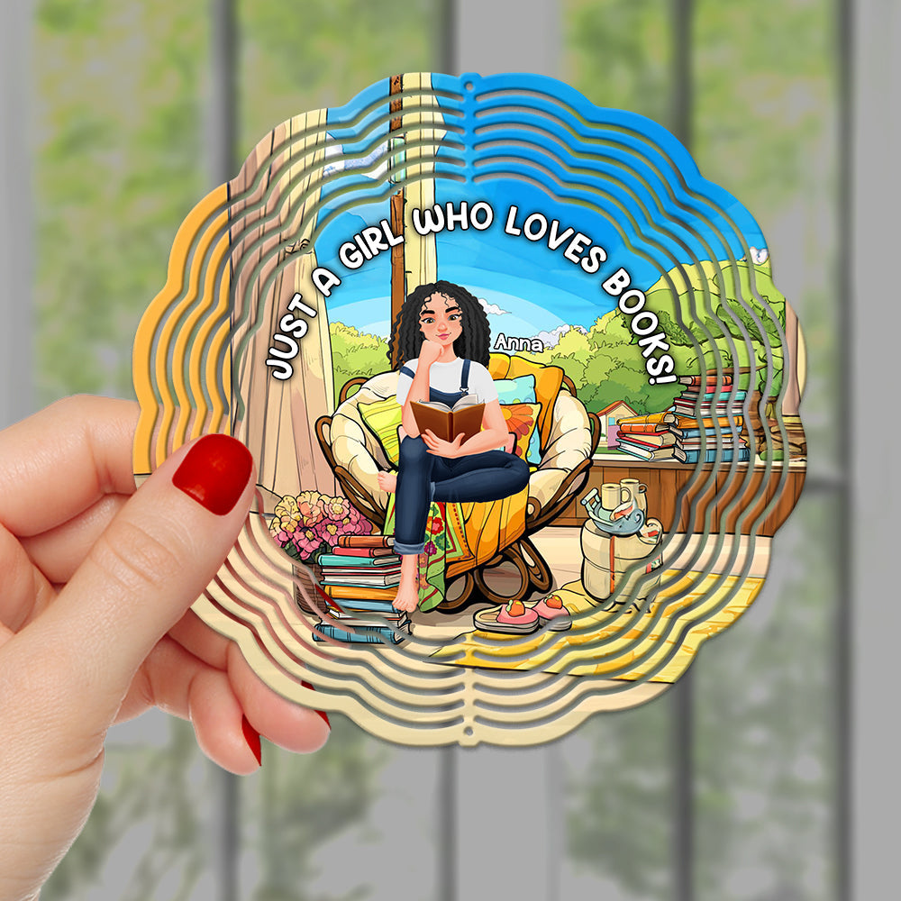 Personalized Gifts For Girl Book Lover 3D Wind Spinner 02XQLU181224PA - Image 4