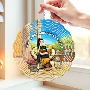 Alternative view of Personalized Gifts For Girl Book Lover 3D Wind Spinner 02XQLU181224PA