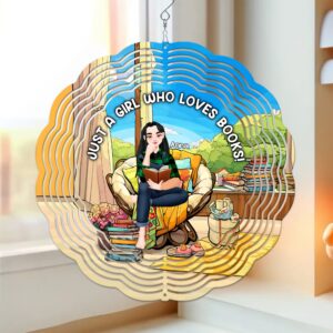 Personalized Gifts For Girl Book Lover 3D Wind Spinner 02XQLU181224PA
