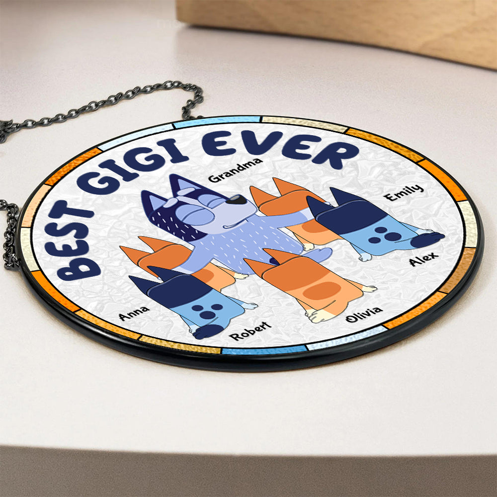 Personalized Gifts For Grandma Stained Glass Ornament Best Nana Ever 01ACDT280325 - Image 4