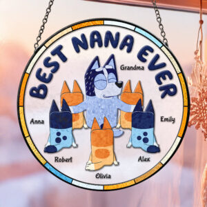 Personalized Gifts For Grandma Stained Glass Ornament Best Nana Ever 01ACDT280325