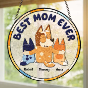 Alternative view of Personalized Gifts For Grandma Stained Glass Ornament Best Nana Ever 01ACDT280325