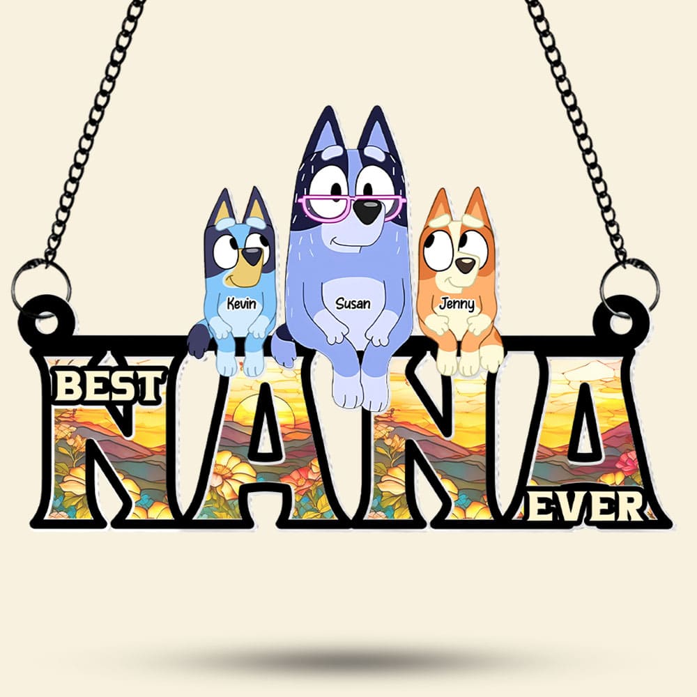 Alternative view of Personalized Gifts For Grandma Suncatcher Ornament 021ohti100425