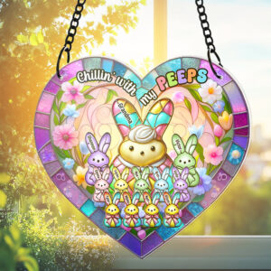 Alternative view of Personalized Gifts For Grandma Suncatcher Ornament, Chillin' With My Peep Easter Gifts 01TGDT170225