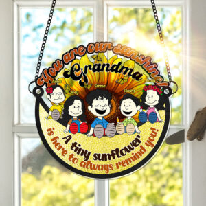 Personalized Gifts For Grandma Window Hanging Suncatcher, Adorable Sunshine Grandkids 05KALU100325PA