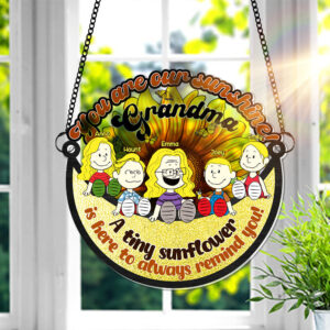 Alternative view of Personalized Gifts For Grandma Window Hanging Suncatcher, Adorable Sunshine Grandkids 05KALU100325PA