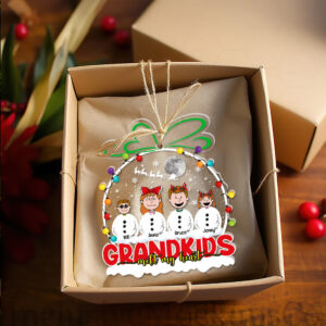 Personalized Gifts For Grandparents Christmas Acrylic Ornament 021KALU251124HG