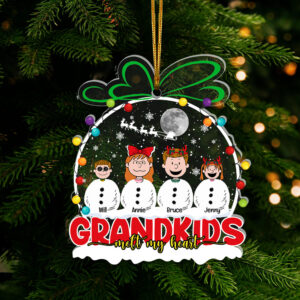 Personalized Gifts For Grandparents Christmas Acrylic Ornament 02KALU251124HG