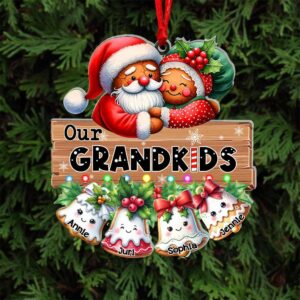 Personalized Gifts For Grandparents Gingerbread Christmas Acrylic Ornament 01OHLU041124