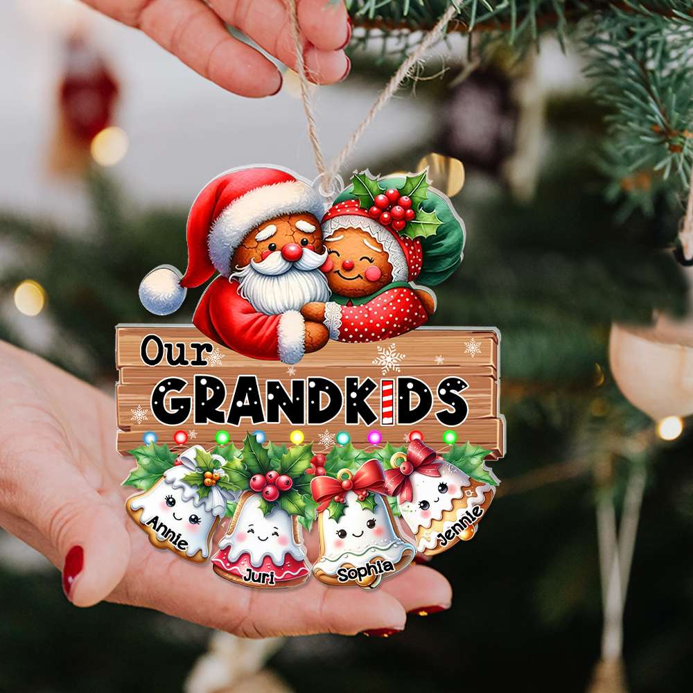 Personalized Gifts For Grandparents Gingerbread Christmas Acrylic Ornament 01OHLU041124 - Image 3
