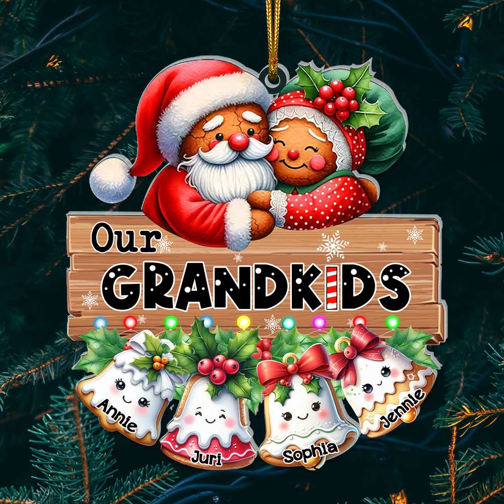 Alternative view of Personalized Gifts For Grandparents Gingerbread Christmas Acrylic Ornament 01OHLU041124