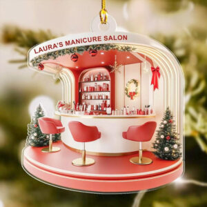 Alternative view of Personalized Gifts For Her Acrylic Ornament, Nail Salon 02tgtn211124