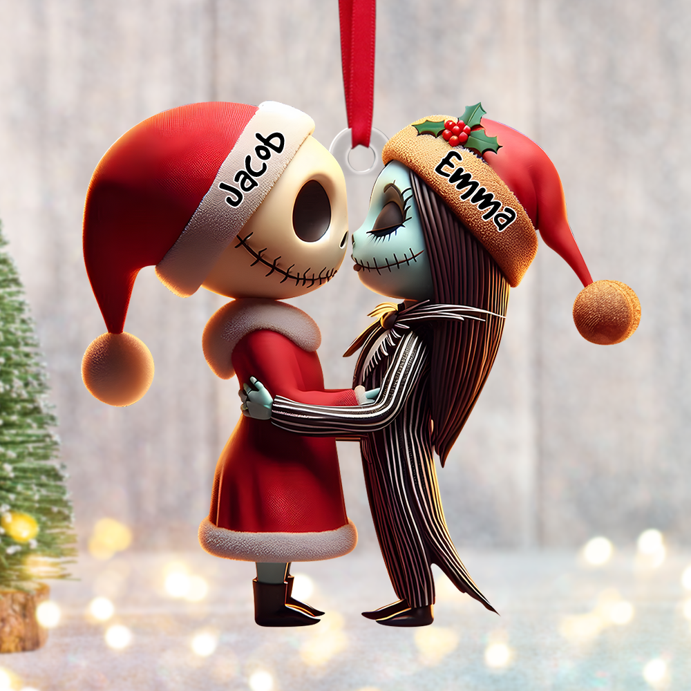 Personalized Gifts For Horror Couple Christmas Ornament 01OHPU131124 - Image 3
