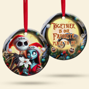 Alternative view of Personalized Gifts For Horror Couple Ornament, Character 01tgti081124