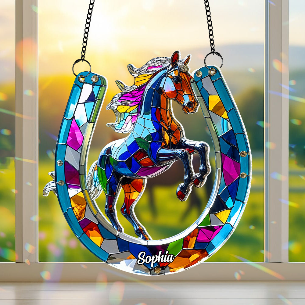 Personalized Gifts For Horse Lovers Suncatcher Ornament 01tgtn100725