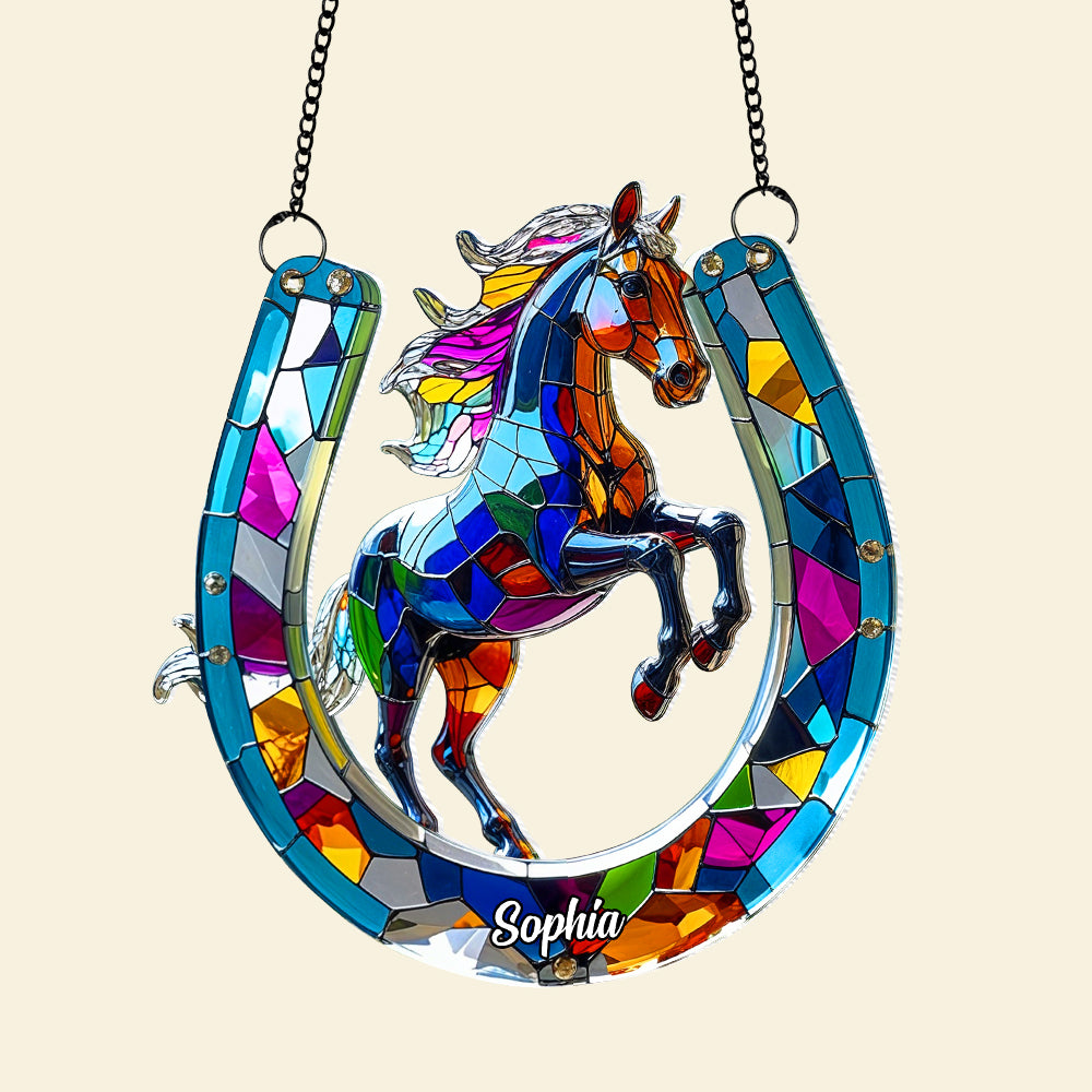 Personalized Gifts For Horse Lovers Suncatcher Ornament 01tgtn100725 - Image 4